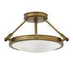 Потолочный светильник цвета латунь с плоским круглым плафоном Hinkley варинант исполнения - 4 | Loft Concept в Ижевске