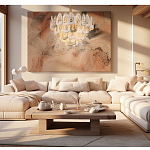 Люстра с многослойными белыми и прозрачными подвесками Character Chandelier варинант исполнения - 3 | Loft Concept в Ижевске