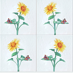 Плитка с узором Подсолнух варинант исполнения - 1 | Loft Concept в Ижевске