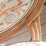 Барный стул из массива бука светло-зеленый с растительным орнаментом Raffael Angel Green Bar stool варинант исполнения - 3 | Loft Concept в Ижевске