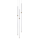 Подвесной светильник с 3-мя вертикальными плафонами и белыми шариками PEARLS Suspension варинант исполнения - 1 | Loft Concept в Ижевске
