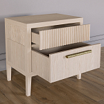 Прикроватная Тумбочка Primo с двумя ящиками Светлый дуб варинант исполнения - 5 | Loft Concept в Ижевске