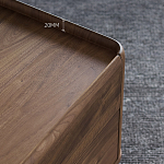 Прикроватный деревянный столик с 2-мя ящиками Moon Walnut Furniture варинант исполнения - 7 | Loft Concept в Ижевске