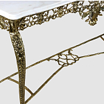 Консоль из бронзы с мраморной прямоугольной столешницей Bronze Console варинант исполнения - 1 | Loft Concept в Ижевске