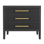 Тумба Primo  с тремя ящиками шпон Черный дуб варинант исполнения - 1 | Loft Concept в Ижевске