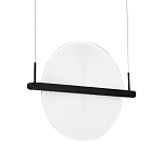 Светодиодный подвесной светильник круглой формы с металлическим черным каркасом Marble Glow варинант исполнения - 3 | Loft Concept в Ижевске