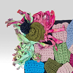 Ковер разноцветный из джинсовой одежды и армейских палаток Upcycling варинант исполнения - 2 | Loft Concept в Ижевске