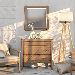 Зеркало квадратное c деревянной рамой из массива дуба Tasteful Furniture варинант исполнения - 2 | Loft Concept в Ижевске