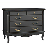 Комод черный из массива бука в стиле прованс Black Provence варинант исполнения - 3 | Loft Concept в Ижевске