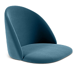 Барный стул вращающийся со спинкой Синий Велюр Vendramin Chair варинант исполнения - 2 | Loft Concept в Ижевске