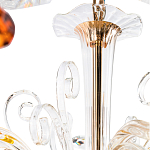 Люстра с 8-ю лампочками и изогнутыми прозрачными элементами из стекла Twisted Glass Candles Chandelier варинант исполнения - 3 | Loft Concept в Ижевске