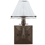 Бра с прозрачным стеклянным абажуром в форме конуса Bartolomeo Bronze варинант исполнения - 3 | Loft Concept в Ижевске