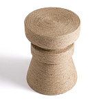 Приставной стол с отделкой из джута Juti D35 см варинант исполнения - 3 | Loft Concept в Ижевске