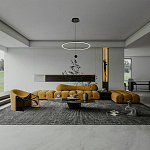 Светодиодная люстра Black LED Circle and Ball Lamp варинант исполнения - 7 | Loft Concept в Ижевске