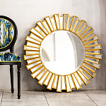 Зеркало круглое с лучами из зеркальных фацетов Golden Facet варинант исполнения - 2 | Loft Concept в Ижевске