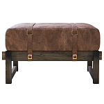 Пуф Duncan винтажная коричневая кожа  варинант исполнения - 1 | Loft Concept в Ижевске