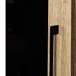 Шкаф-витрина в стиле лофт с чёрной стеклянной дверью Urban Style Space варинант исполнения - 5 | Loft Concept в Ижевске