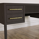 Большой Рабочий стол Primo с 5 выдвижными ящиками Темный орех варинант исполнения - 4 | Loft Concept в Ижевске