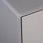 Тумба под телевизор со стеклянной столешницей и с выдвижными ящиками Minimalist Accent варинант исполнения - 4 | Loft Concept в Ижевске