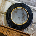 Зеркало в черной фактурной раме с золотым кантом Summon the Light варинант исполнения - 5 | Loft Concept в Ижевске