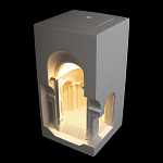 Встраиваемый в стену гипсовый светильник под покраску с арками и рельефными колоннами Antiquity Athena варинант исполнения - 3 | Loft Concept в Ижевске