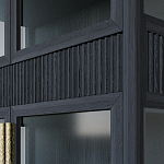 Витрина Primo со стеклянными фасадами и 2 ящиками Черный дуб варинант исполнения - 6 | Loft Concept в Ижевске