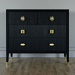 Бельевой Комод с 4 ящиками Elsa Dreams Black варинант исполнения - 4 | Loft Concept в Ижевске