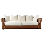 Элитарный современный диван Birmingham с кожаной спинкой варинант исполнения - 4 | Loft Concept в Ижевске