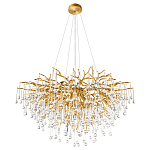 Люстра подвесная с прозрачными стеклянными подвесками в форме капель Диаметр 100 см Droplet Chandelier варинант исполнения - 4 | Loft Concept в Ижевске