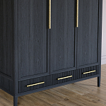 Большой Шкаф Primo Черный дуб с 3 дверьми и 3 выдвижными ящиками варинант исполнения - 3 | Loft Concept в Ижевске