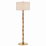 Торшер с цилиндрическим тканевым абажуром на каркасе волнистой формы Rotation варинант исполнения - 1 | Loft Concept в Ижевске