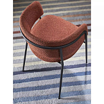 Стул полукруглый мягкий с буклированной обивкой Chair with Boucle Upholstery варинант исполнения - 5 | Loft Concept в Ижевске