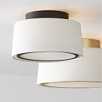 Потолочный светильник с круглым хлопковым абажуром Frosted Diffuser варинант исполнения - 2 | Loft Concept в Ижевске