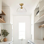 Потолочный светильник с широким полусферическим плафоном из прозрачного стекла Alora Mood варинант исполнения - 5 | Loft Concept в Ижевске