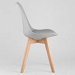 Стул с основой из пластика и мягким сиденьем Arvika Grey варинант исполнения - 3 | Loft Concept в Ижевске