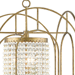 Люстра золотая с внутренним цилиндром из хрустальных бусин Romantic Lantern варинант исполнения - 1 | Loft Concept в Ижевске