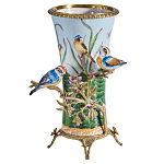 Ваза из фарфора с птицами на бронзовой ветке Garden of Eden варинант исполнения - 1 | Loft Concept в Ижевске