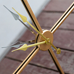 Часы настенные зеркальные с золотым металлическим циферблатом Mirror Tower Clock варинант исполнения - 3 | Loft Concept в Ижевске