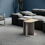 Стол журнальный бежево-серый из 3-х частей со столешницами в виде геометрических элементов MUND SIDE TABLE LIGHT MOCHA варинант исполнения - 1 | Loft Concept в Ижевске