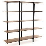 Стеллаж из массива дуба и стали Robson Rack Industrisal Metal Rust варинант исполнения - 1 | Loft Concept в Ижевске