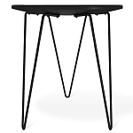 Стол журнальный с круглой столешницей из стекла Gold and Black Marble варинант исполнения - 4 | Loft Concept в Ижевске