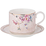 Чайный набор из фарфора с цветочным принтом на 6 персон 12 предметов Flower Porcelain Collection варинант исполнения - 1 | Loft Concept в Ижевске