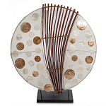 Настольная лампа из перламутра и дерева на подставке Indonesian Round Shell варинант исполнения - 1 | Loft Concept в Ижевске