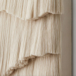 Светло-Бежевое Панно из нитей White Landscape Wall Hanging варинант исполнения - 3 | Loft Concept в Ижевске
