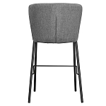 Стул барный серый с широкой закругленной спинкой Bar Chair Gray варинант исполнения - 4 | Loft Concept в Ижевске