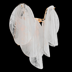 Бра из полупрозрачных овальных лепестков из стекла с металлическим основанием золотого цвета Nazaire Glass Lighting варинант исполнения - 1 | Loft Concept в Ижевске