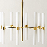 Люстра золотая с 16-ю тонкими цилиндрическими плафонами Shoulders варинант исполнения - 1 | Loft Concept в Ижевске