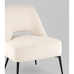 Кресло лаунж Бостон велюр рельефный молочный на черных ножках варинант исполнения - 2 | Loft Concept в Ижевске