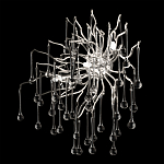 Бра с лучеобразным основанием и подвесками из прозрачного стекла в виде длинных капель Droplet Chandelier варинант исполнения - 12 | Loft Concept в Ижевске