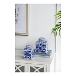 Ваза с крышкой в китайском стиле Oriental Blue & White Ornament Vases варинант исполнения - 4 | Loft Concept в Ижевске